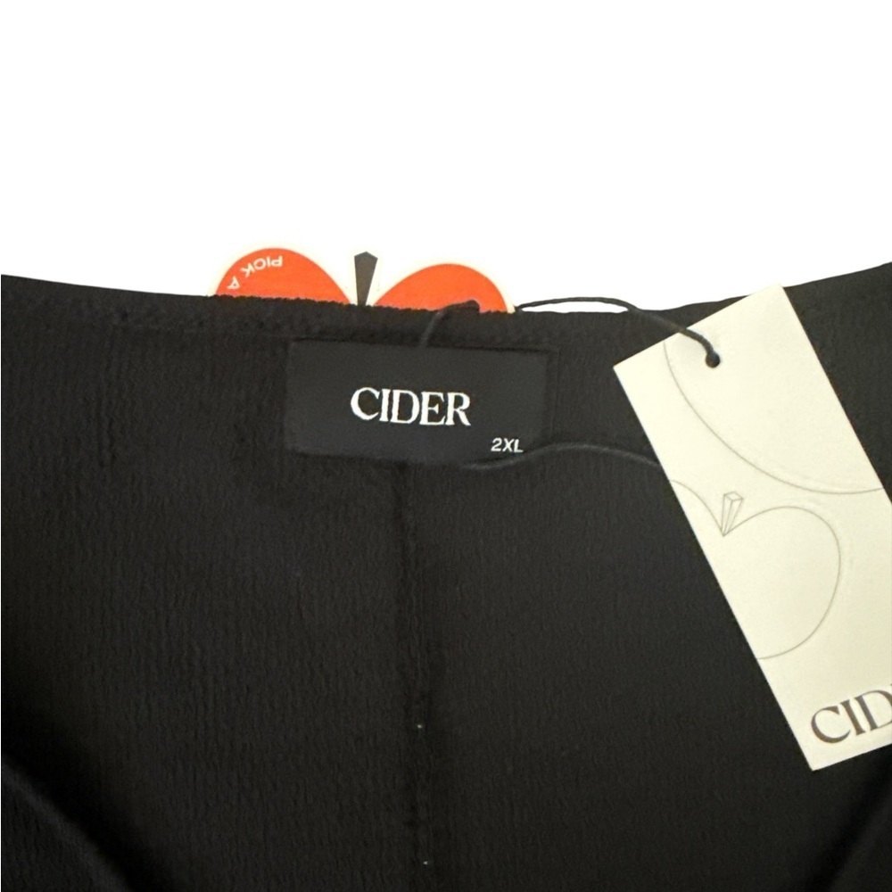 Cider Elegant Black Wrap Blouse - Picture 4 of 5